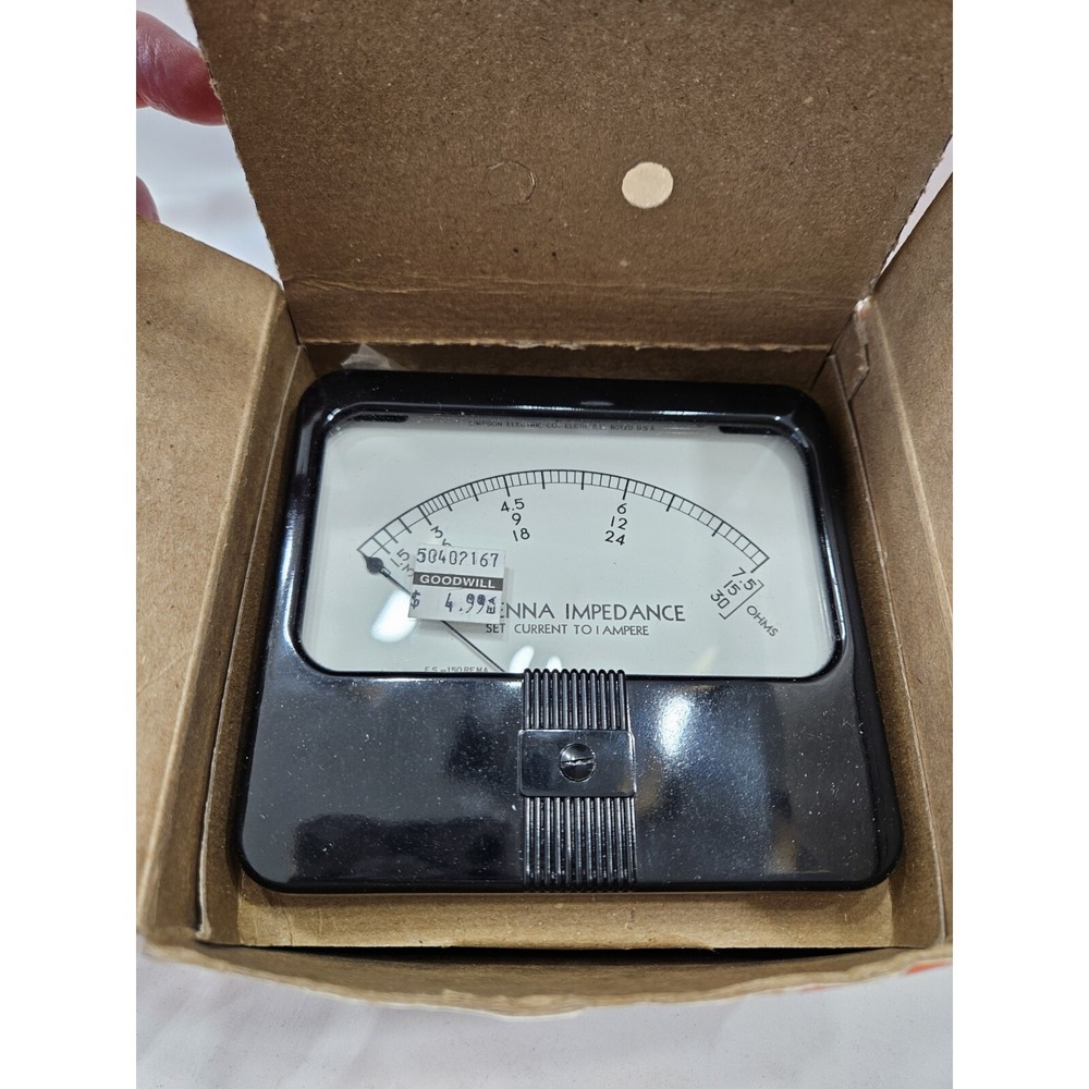 SIMPSON Antenna Impedance Panel Meter NOS In Original Box - Picture 3 of 4